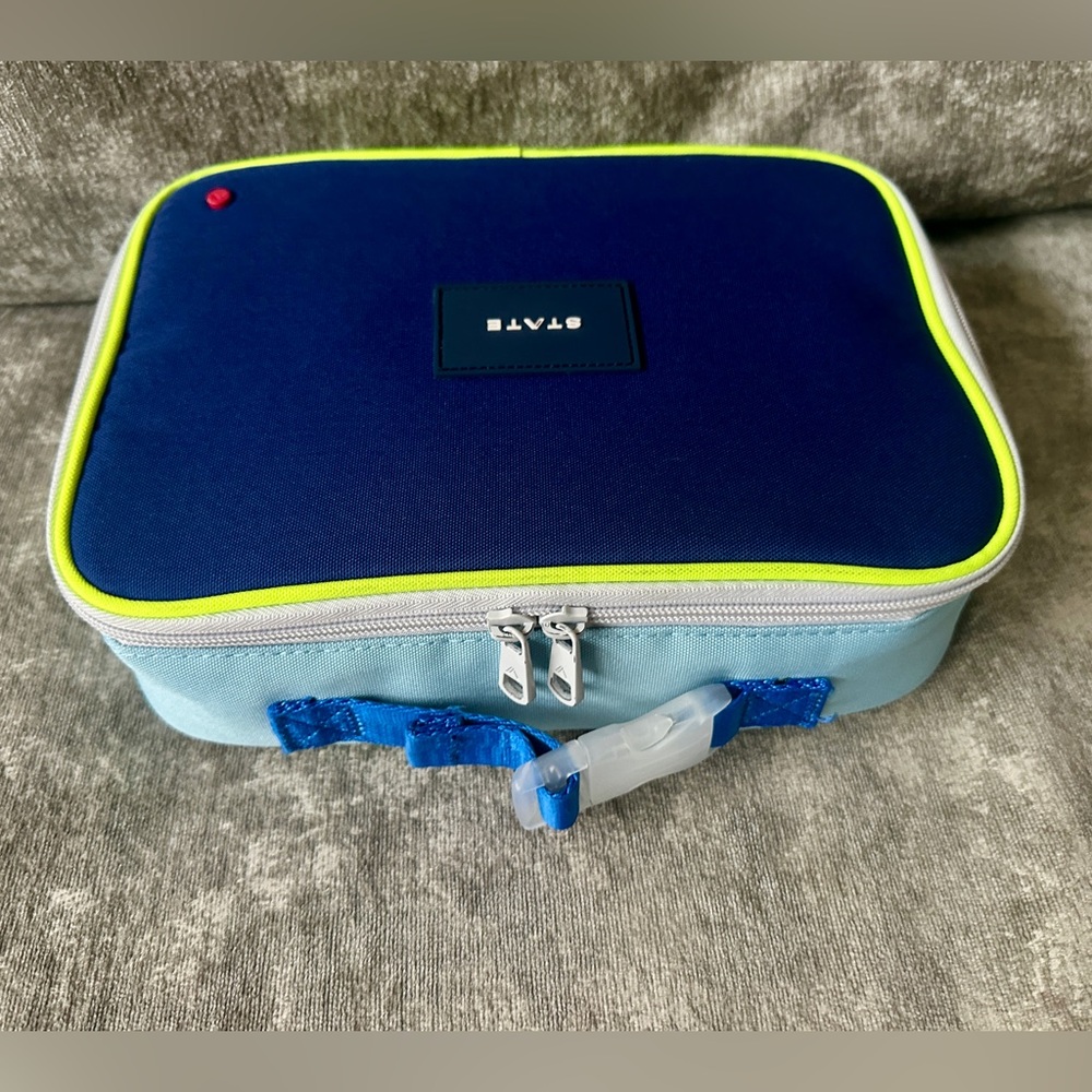 STATE Bags | Kane Backpack + Rodger’s Lunchbox Bundle | Navy/Neon - Picture 7 of 8